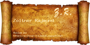 Zoltner Rajmund névjegykártya